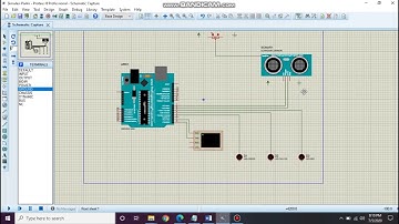 Simulasi Parkir Dengan Menggunakan Sensor Ultrasonic dan Led pada Proteus