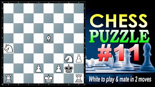 CHESS PUZZLE #11 || White to play and mate in 2 moves screenshot 5