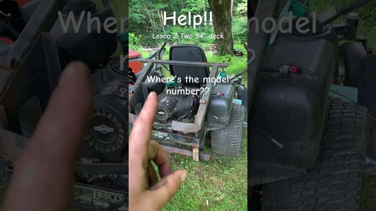 Does anyone know where I can find the model number for this Lesco Z Two zero turn mower