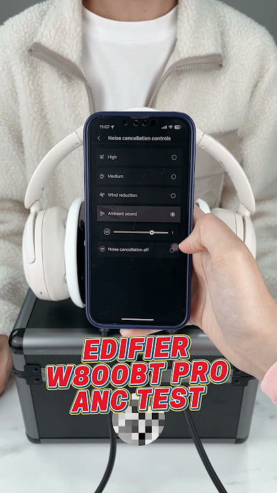 Edifier W800BT Active Noise Cancellation Test