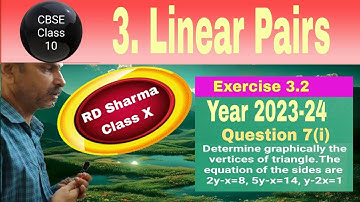 RD Sharma Class 10 EX 3.2 Q 7(i): Determine graphically vertices of ∆, sides 2y-x=8, 5y-x=14, y-2x=1