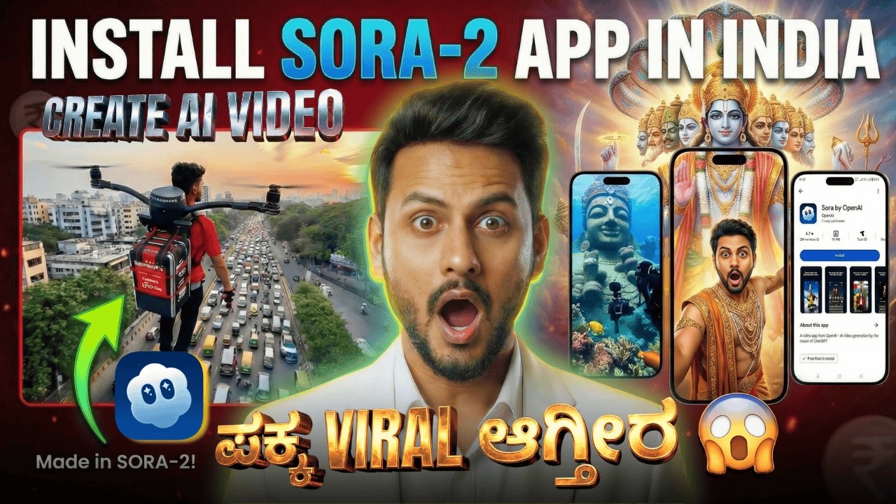 How to Create Viral AI Videos in Sora 2 🤩 Explained in kannada | 100 % ...