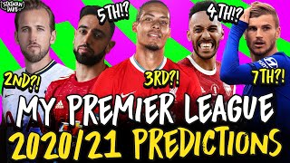 My 21 Premier League Predictions Champion Top 4 Relegation Top Scorer Youtube