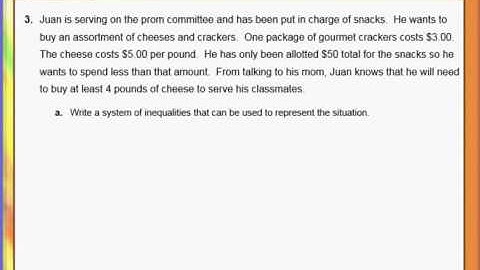 #33.  Modeling with Systems of Inequalities VIDEO