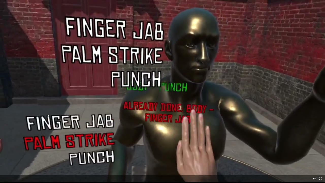 Trying out knug fu in vr