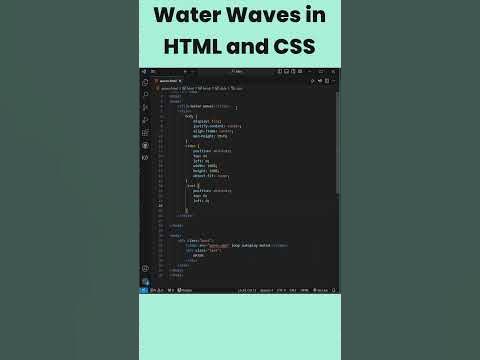Learn how to make water Wave Text Effect Tutorial #htmlcss #coding #css ...