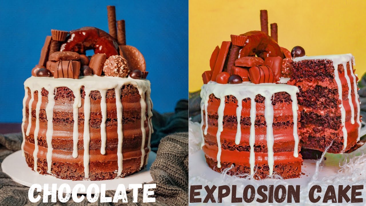 Chocolate Explosion Cake - YouTube