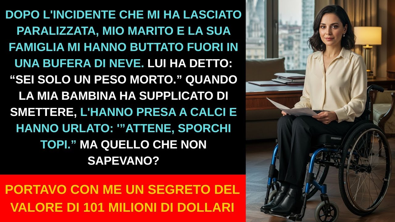 La Famiglia di Mio Marito Mi Ha Gettato in una Bufera Dopo Che Sono Rimasta Paralizzata