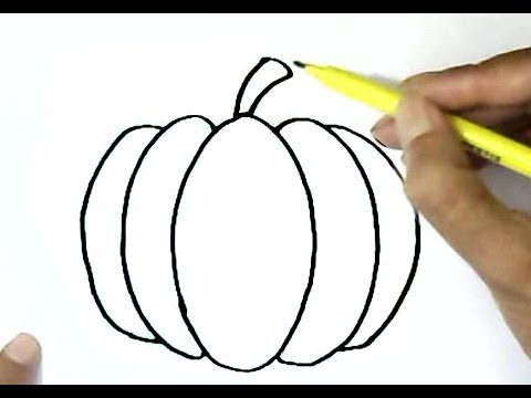 How to draw a pumpkin step by step for beginners - YouTube