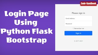 Learn Python : Create Login Page Using Python Flask & Bootstrap | Render Template | Static Files