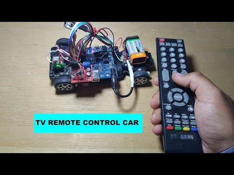 テレビラジコンカーの作り方|| IRTVリモコンから車を制御する