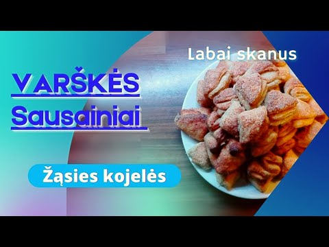 Labai lengvai pagaminami / Varskes sausainiai / Žasies kojeles / Bučinukai /Sausainiu receptas