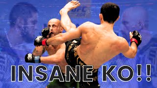 Islam Makhachev vs Alexander Volkanovski full fight insane knockout