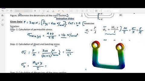 Problem 1 - Eccentric Loading - Design of Machine Elements - In Tamil