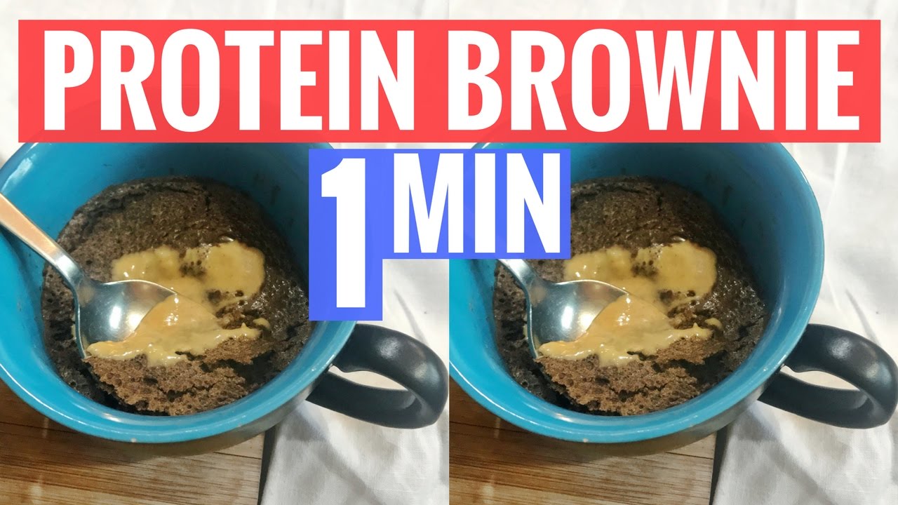 How to make EGGLESS PROTEIN BROWNIE Microwave brownie Healthy