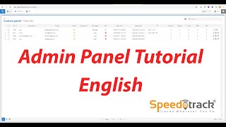 Speedotrack GPS Server Software Admin Panel Tutorial for Device and User Activation | English screenshot 1