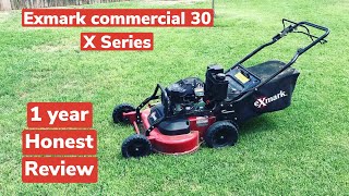 My HONEST 1 year REVIEW | #Exmark commercial 30 X Series mower.