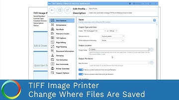 Change Where Files Are Saved | TIFF Image Printer 12 | PEERNET