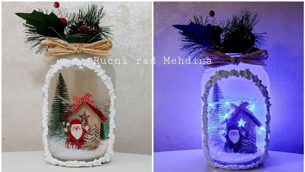 How to make snow and frosted glass? decoupage christmas recycling