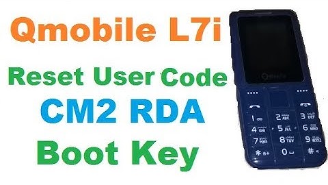 Q Mobile L7i RDA Reset User Code Boot Key Hindi
