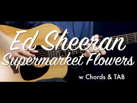 Ed Sheeran - Supermarket Flowers guitar Lesson/Tutorial w Chords & TAB guitar cover/How to play