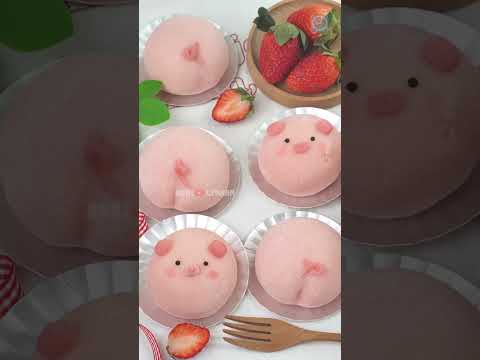 ASMR | Mochi dâu tây heo con ủn ỉn - Strawberry mochi | Lynkam