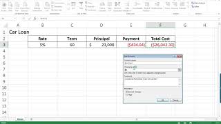Excel 2016 Scenario Manager