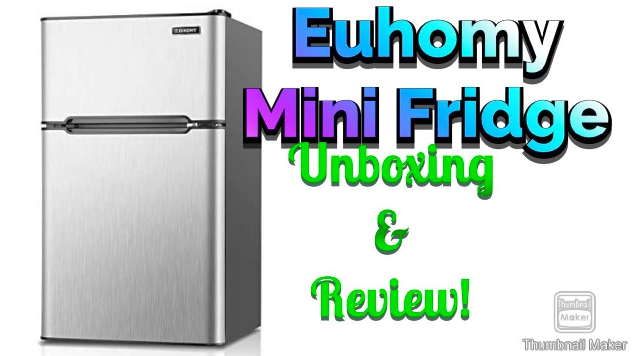 EUHOMY Mini Fridge with Freezer, 3.2 Cu.Ft Mini refrigerator