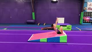 Gymnastics Floor Backward Roll to Push-up down Incline