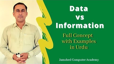 Data vs Information in urdu Lecture#1 what is the difference between data and information