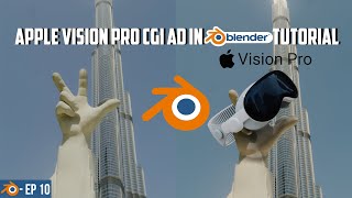 Apple Vision Pro Ad in Blender Tutorial | Create CGI Ads Using VFX in Blender @keentools
