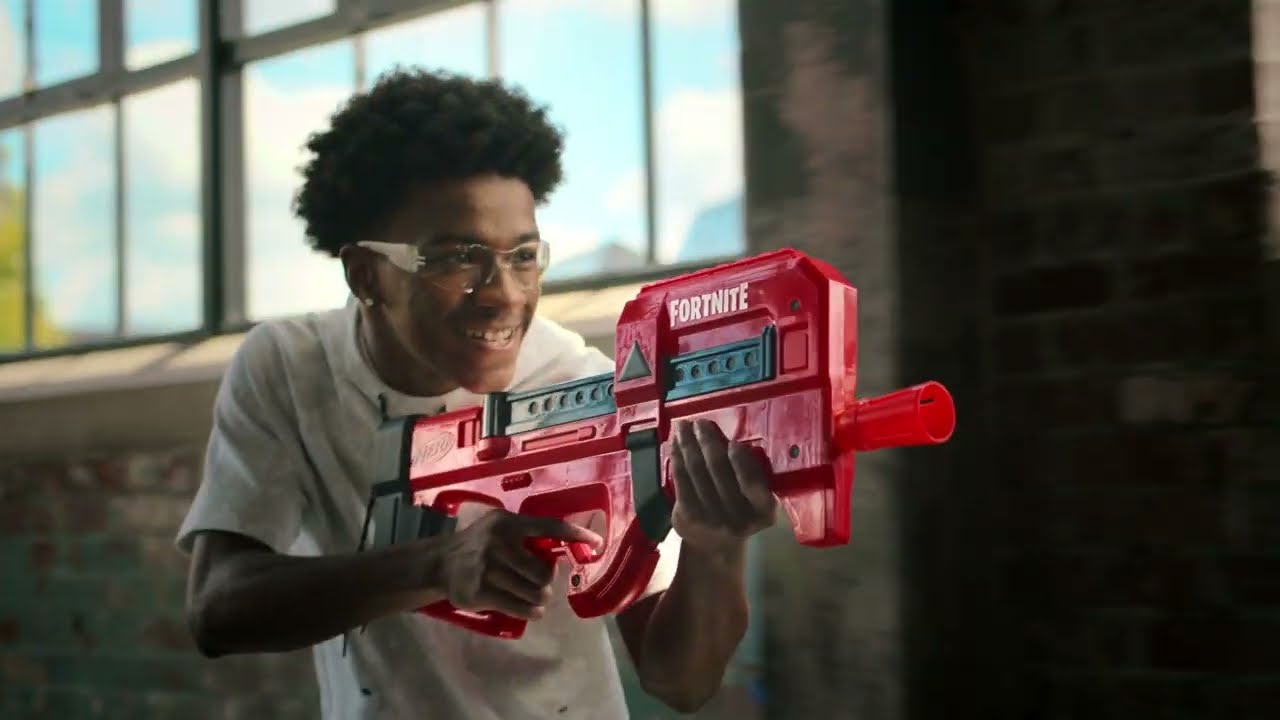 Nerf Fortnite Compact SMG Motorized Ultra Red Wrap Dart Blaster