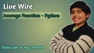 || Define Average Function In Python ||