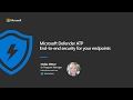 Microsoft Defender for Endpoint (MDATP) webinar: End-to-end security for your endpoints