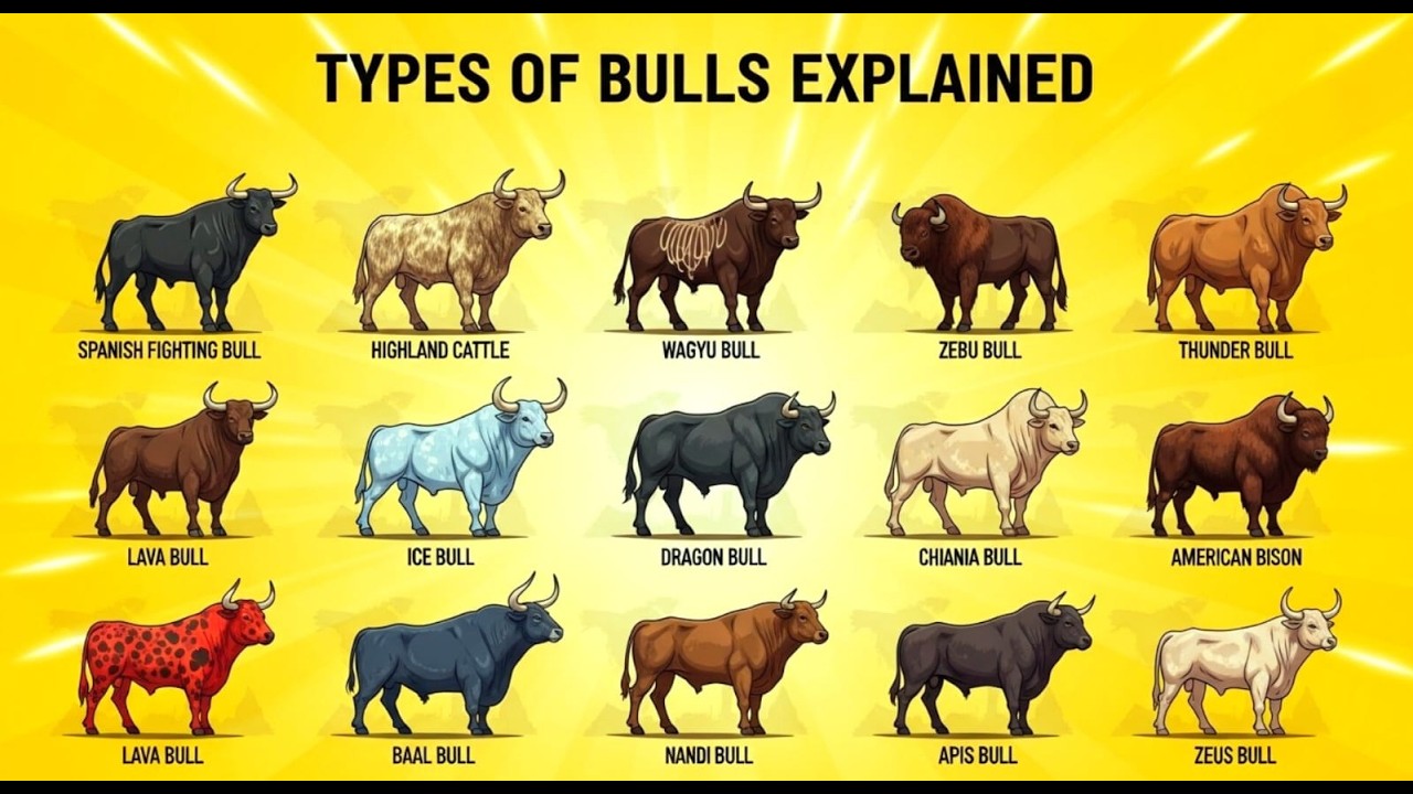 Types of Bulls Explained | 14 Most Powerful Bulls in the World - YouTube