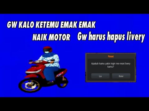 Kalo gw ketemu emak emak naik motor di bussid gw hapus livery | Bussid challenge part 1