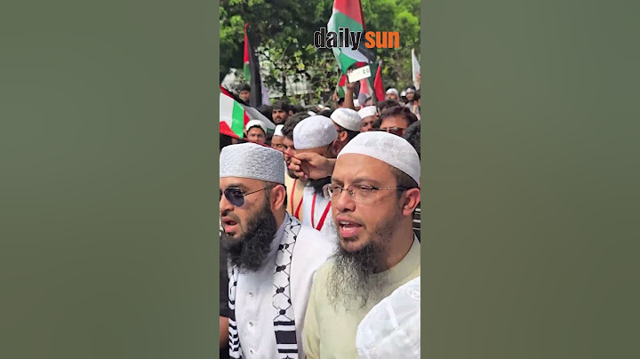 Mizanur Rahman Azhari, Shaykh Ahmadullah, and Hasanat Abdullah participated in the March for Gaza.