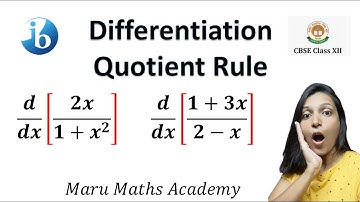 quotient rule to find dy/dx using Calculus