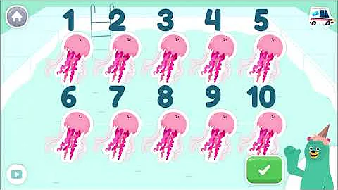 Count 9 object - Number 9 - Counting 9 objects for children and kids - Counting numbers for kids