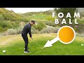 PGA Pro with Foam Golf Balls VS Amateur!