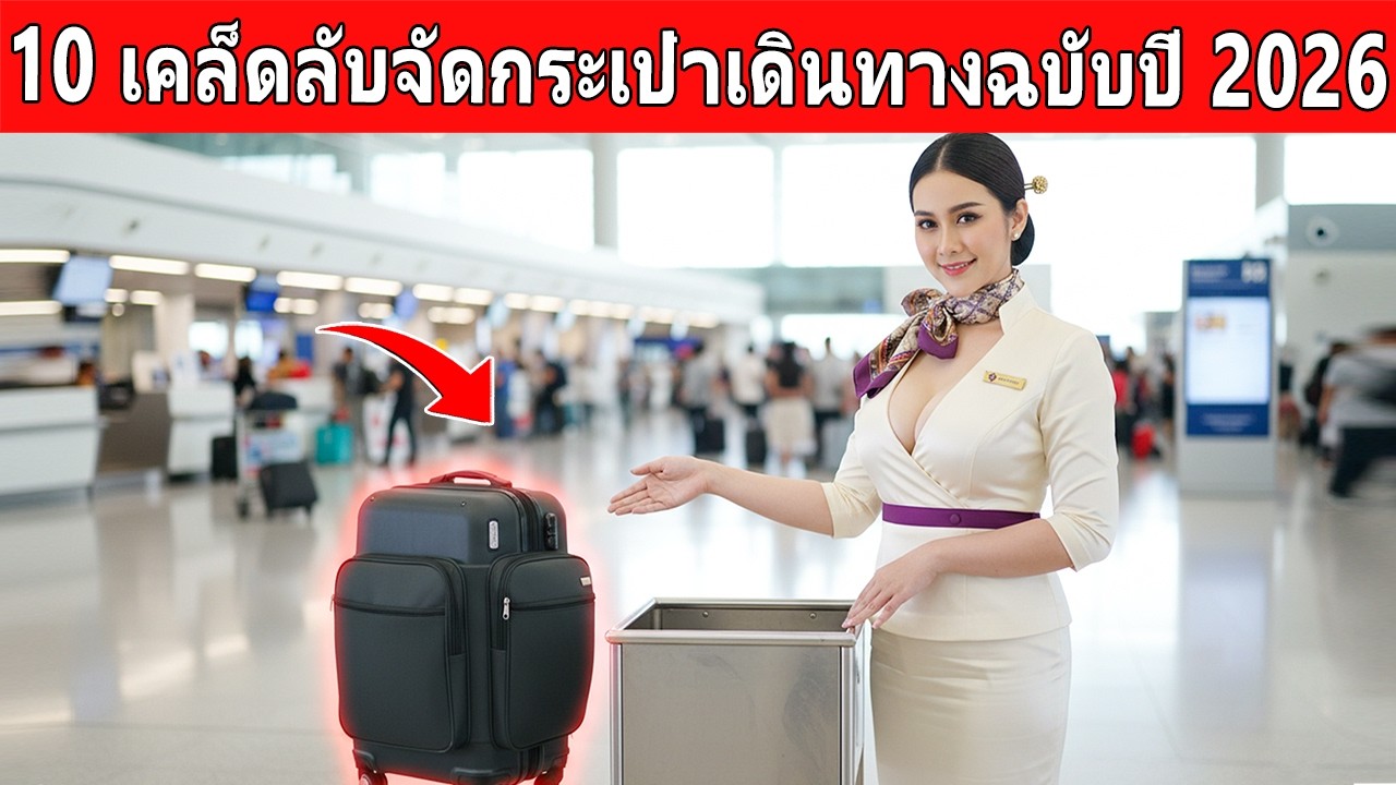 อัปเดตใหม่! 10 ทริคจัดกระเป๋าขึ้นเครื่องปี 2026 สไตล์คนไทย บินกี่รอบก็ผ่านฉลุย ✅