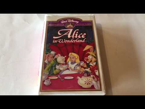 Walt Disney Masterpiece Collection Alice In Wonderland VHS Movie Collection