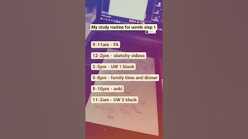 usmle step 1 study routine