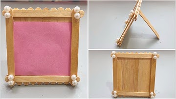 DIY Popsicle Stick Photo Frame | Popsicle / Ice Cream Stick Craft | Easy Photo Frame. 