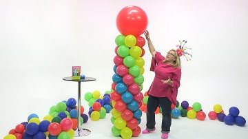 Fiesta Balloon Column (5 Color Spiral) - DIY Tutorial