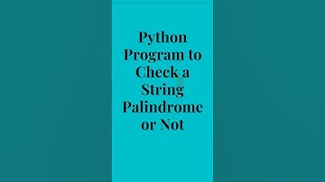 Python program to check a string palindrome or not #shorts #pythoncourse #python #pythonlanguage