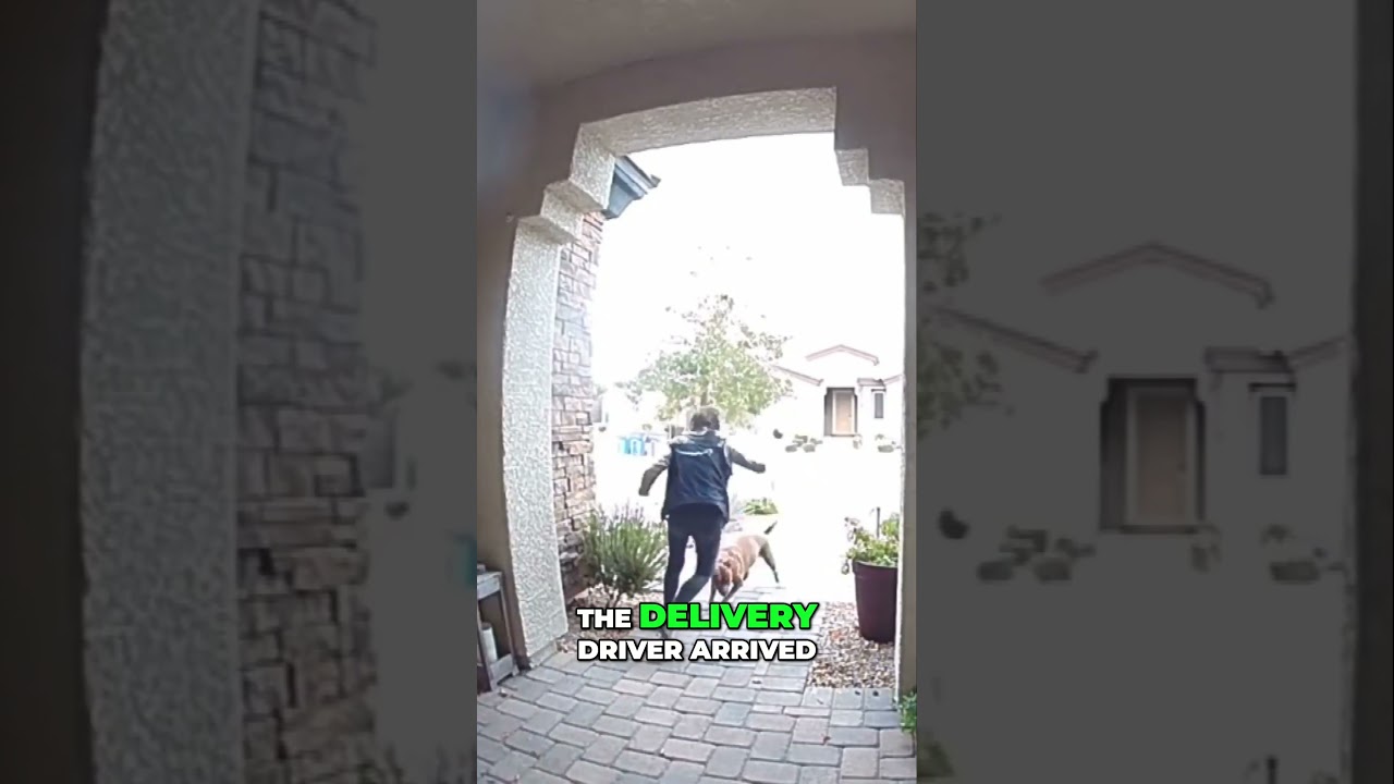 Heroic Delivery Driver Saves Woman and Dog! #subscribe #viral