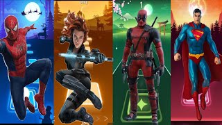 Spaydir men VS women VS deapool vs super men tails hop