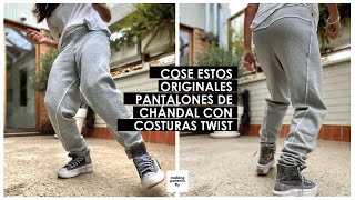 Cómo coser un pantalón de chándal con costuras twist 