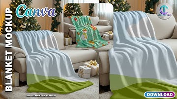 How To Make Blanket Mockup In CANVA | Canva Tutorial